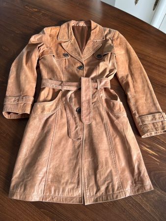 Vintage Ledermantel, Grösse 36/38