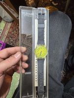 Swatch GK 116 Gelb-Grau Armbanduhr Sammlerstück OVP! 
