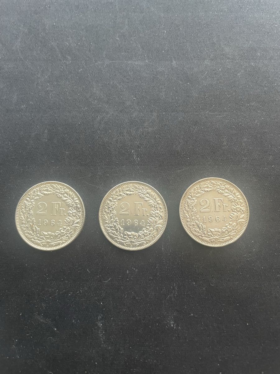 Toutes les monnaies: 3x2.- Silber CH Jahr 1964 – D'occasion à Meierskappel par Hala03 1
