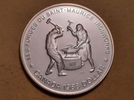 Kanada 1 Dollar "Eisenwerk Saint Maurice" 1988 Silber