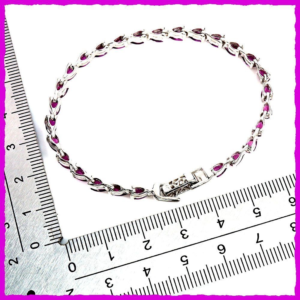 Bracciali & Braccialetti: Rhodolith/Granat Armband 925 Silber – Nuovo e nell'imballaggio originale da Oberglatt ZH venduto da Goldfee1 2