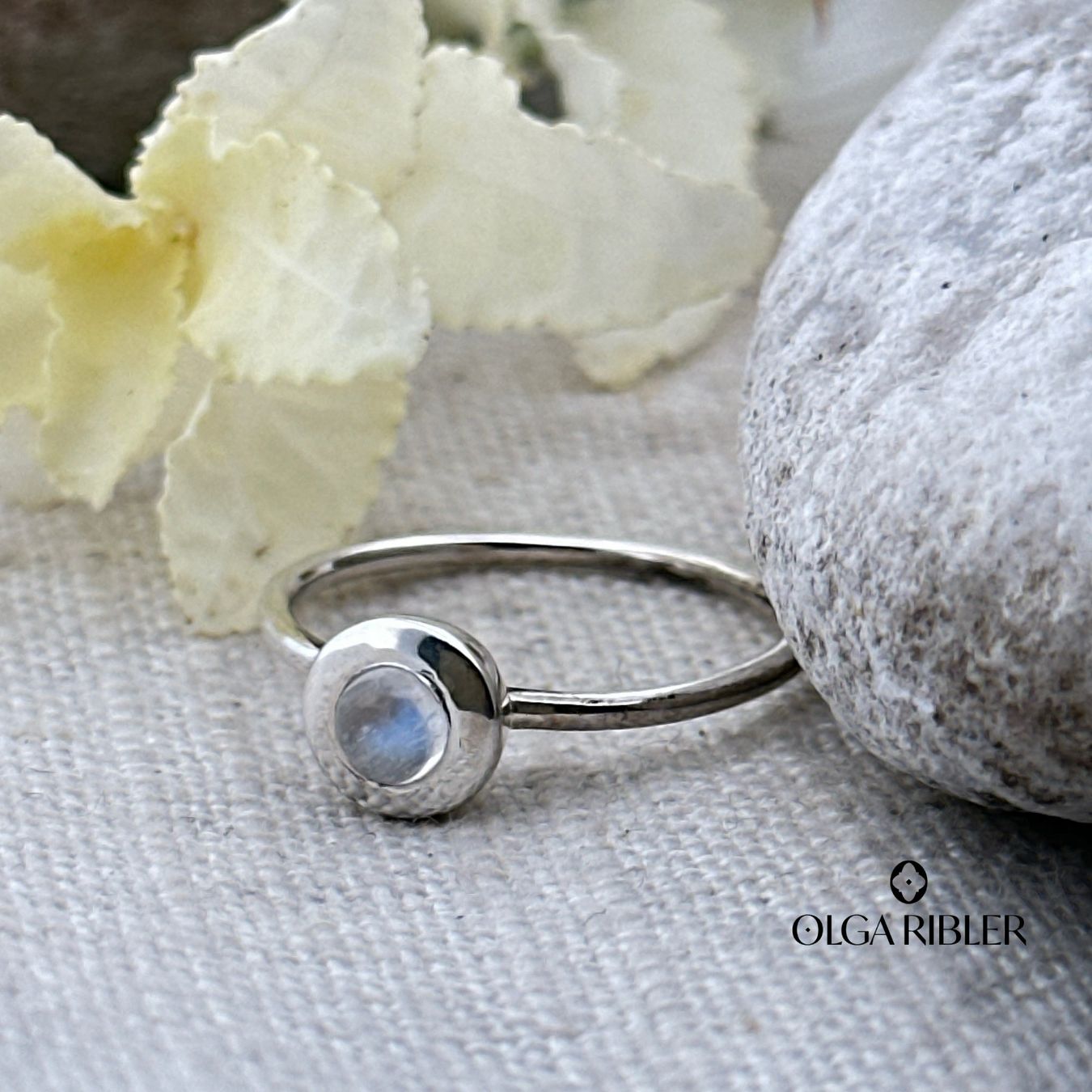 Olga Ribler Ringe: Unikate Silber Ring 925 mit Mondstein Grösse 56 – Neu (gemäss Beschreibung) aus Luzern von Schmuckoutlet 4