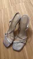 Elegante Sandro Paris Sandaletten in Silber, Grösse 38