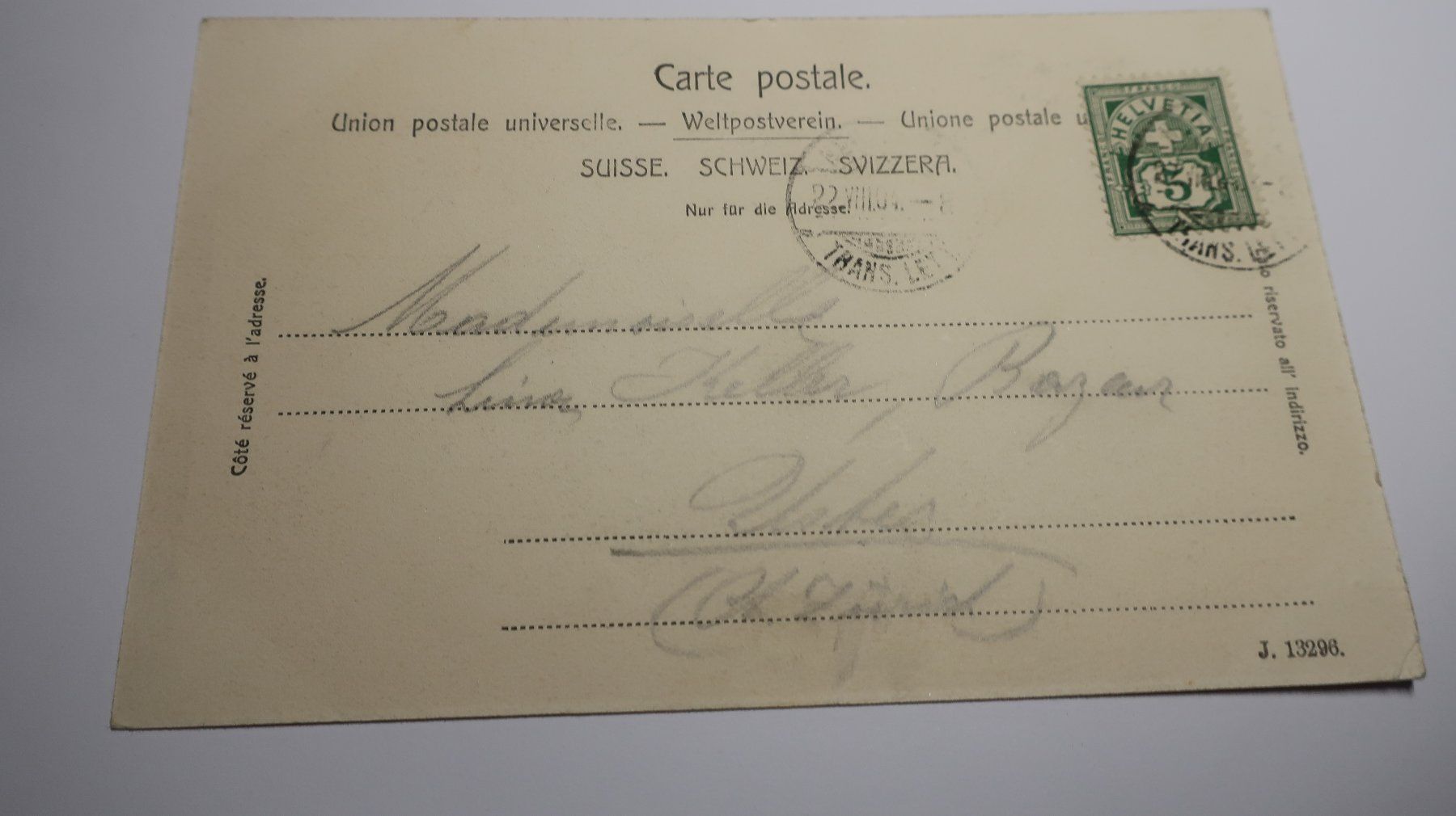 Ansichtskarten: Neuchâtel Place du marché  1904 – Gebraucht aus Cormoret von Pascalll2001 3