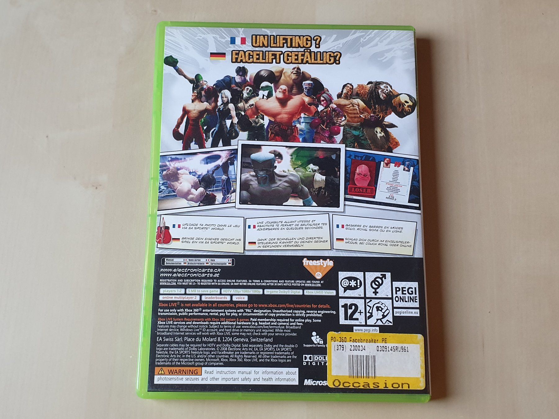 Microsoft Spiele: Facebreaker – Gebraucht aus Stansstad von collectorsshop 1