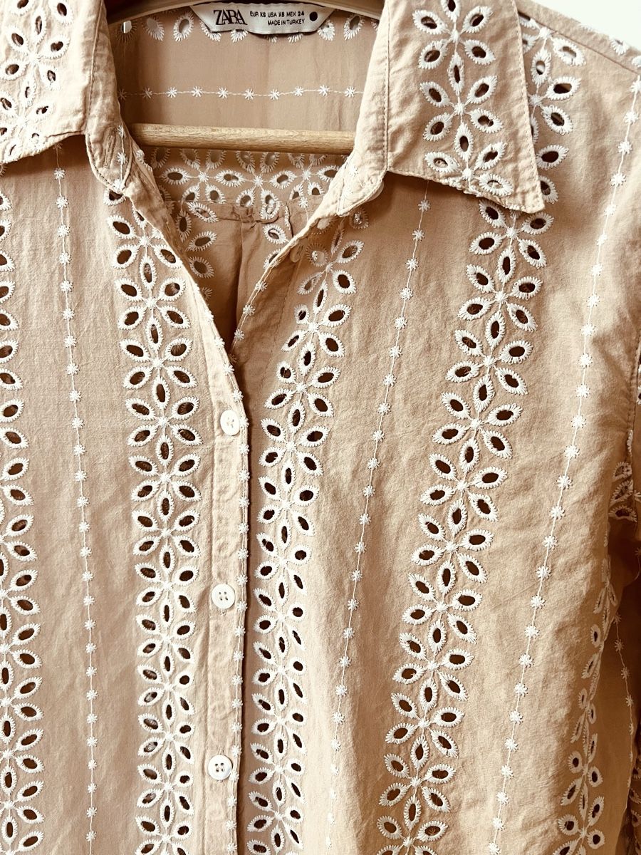 Zara Blusen: Zara XS, Beige Hemd – Gebraucht aus Burgdorf von rulan 2