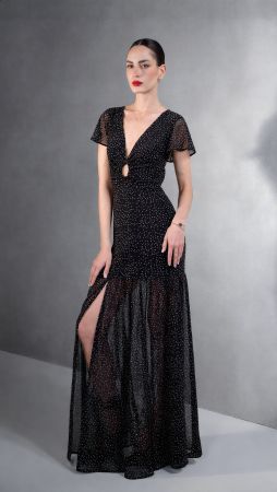 Abendkleid aus Seide | Luxus Maxikleid | Damenkleid M, S, XS