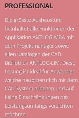 Software: CAD Zeichnungsprogramm Antlog-ONE Professional – Usato da Bärau venduto da Lehmann3552 1
