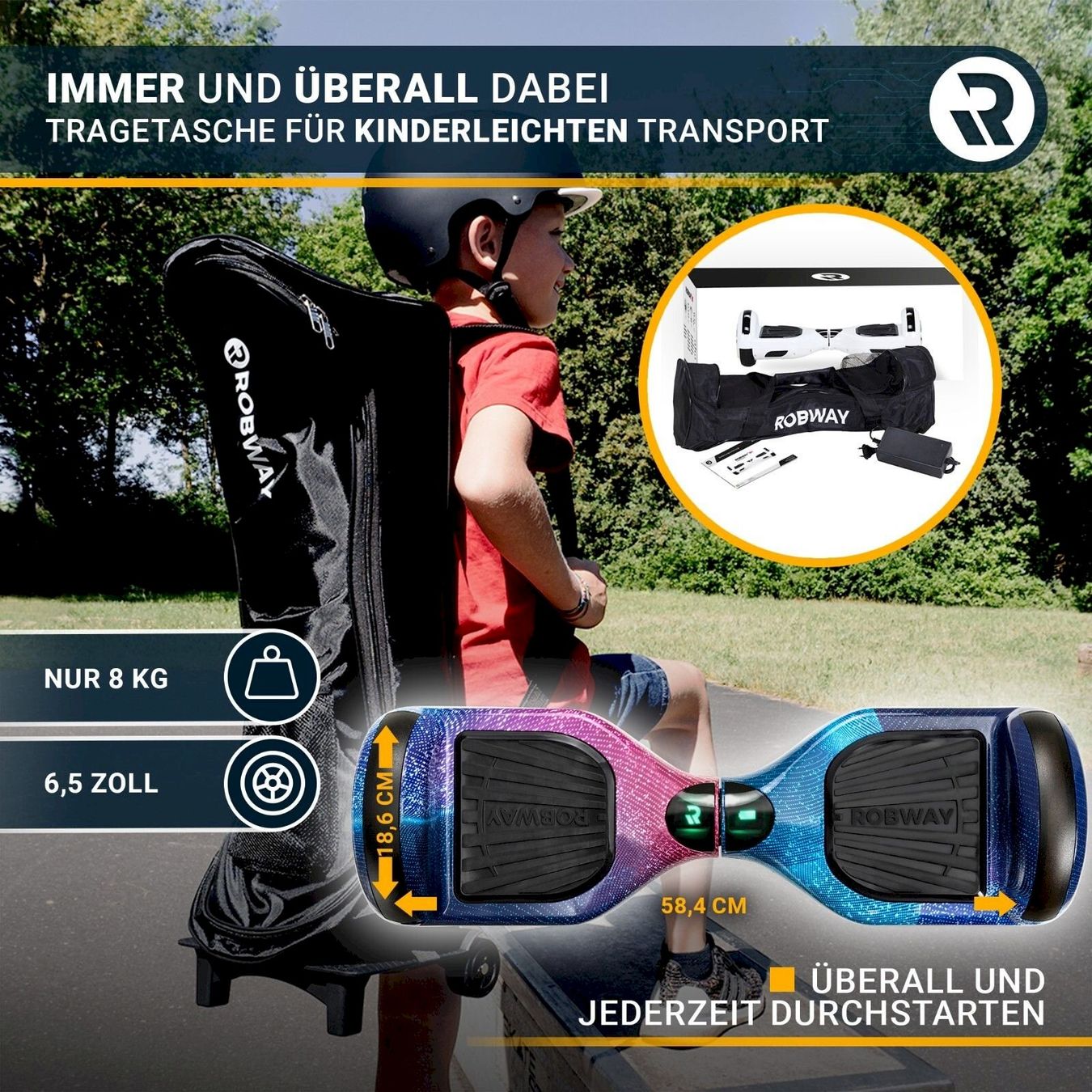 Hoverboards: Robway W1 Hoverboard 2.0 Blau Graffiti – Neu und originalverpackt aus Bottighofen von zaap 8
