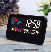 Wetterstation-Innen-Thermometer, Digitales, Atomuhr