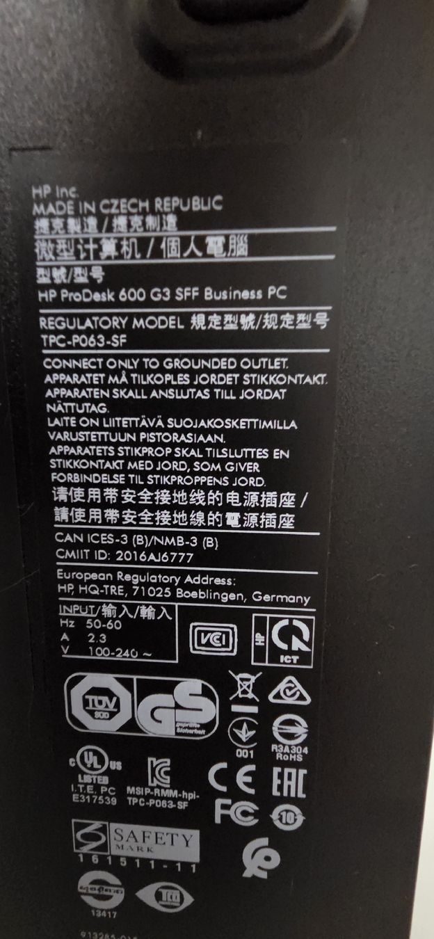 Hewlett Packard PC: HP 600 G3 – Usato da St Gallen venduto da FMAccess 3