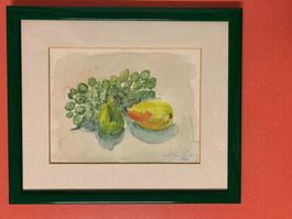 Aquarell Bild Sig.Nelli Friedrich 1988