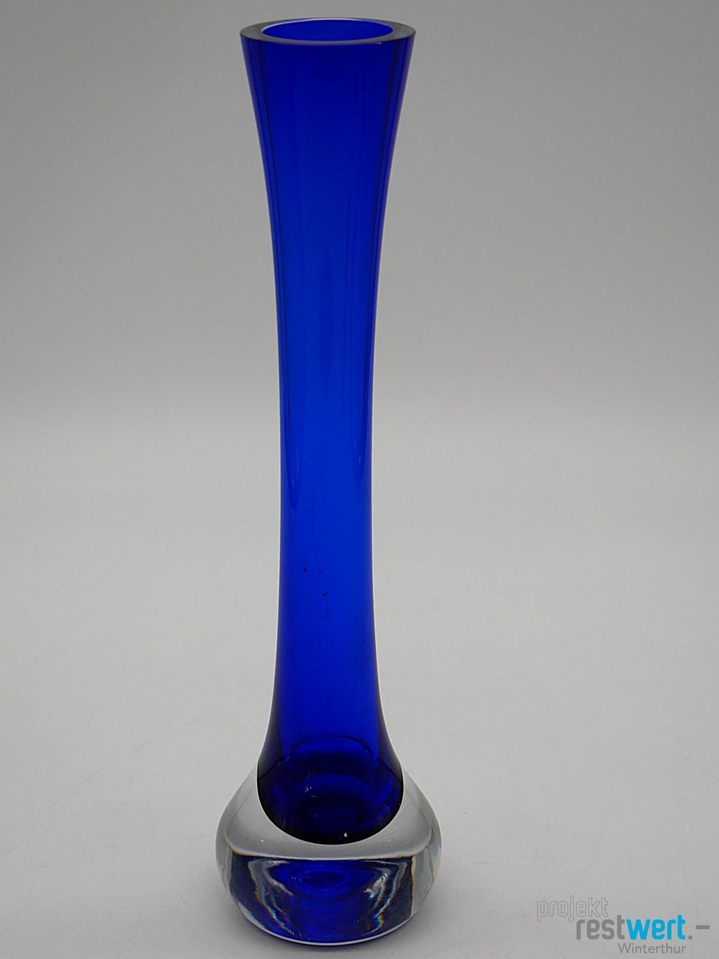 Vasi & Recipienti: VASE Kobaltblau mit transparentem Boden – Usato da Winterthur venduto da Restwert_Winterthur 1