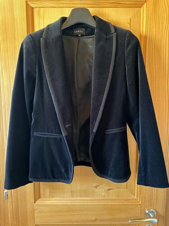 Veste velours noire cavalier Caroll