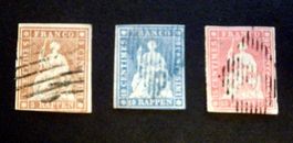 ZNr.22, 23 und 24,  kleines Lot Strubel