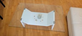 Weiss/Silber Couchtisch – Modern & Praktisch – Sommer-Deko