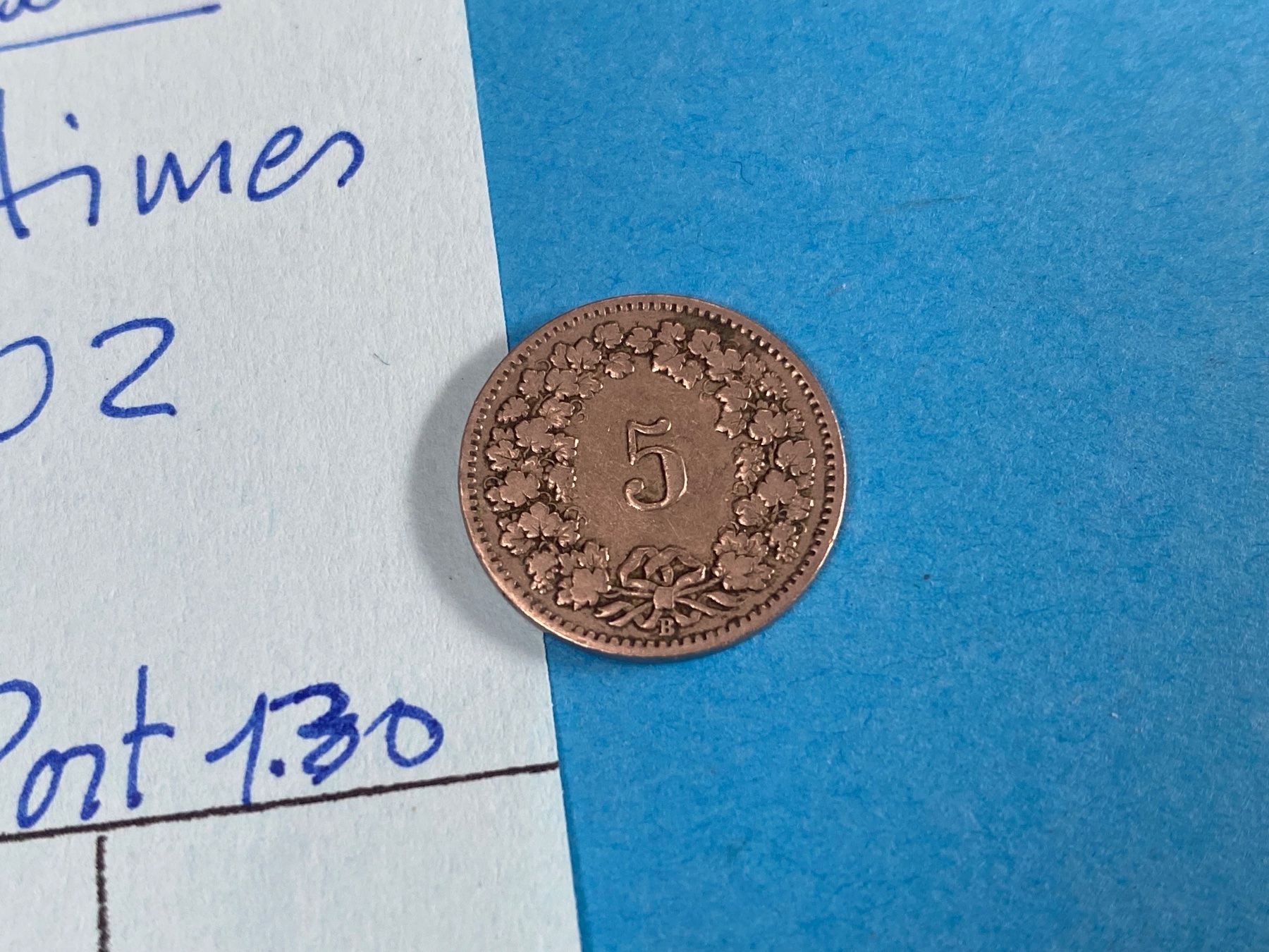 Tutti le monete: SUISSE : 5 CENTIMES 1902 – Usato da genève venduto da GEnumist 2
