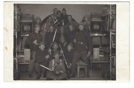 AK Fotokarte Militär Schweizer Armee Soldaten Kantonnement