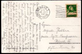 POSTKARTE VON GENF NACH ZÜRICH - EV141