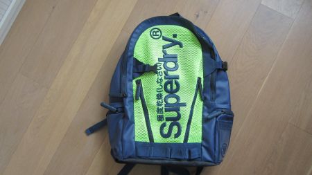Superdry Rucksack, Mesh Tarp Backpack, dark navy/lime