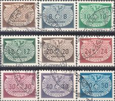 Generalgouvernement 16-24 komplette Dienstmarken Ausgabe