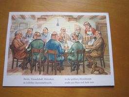No 17 schöne POstkarte Stammtisch
