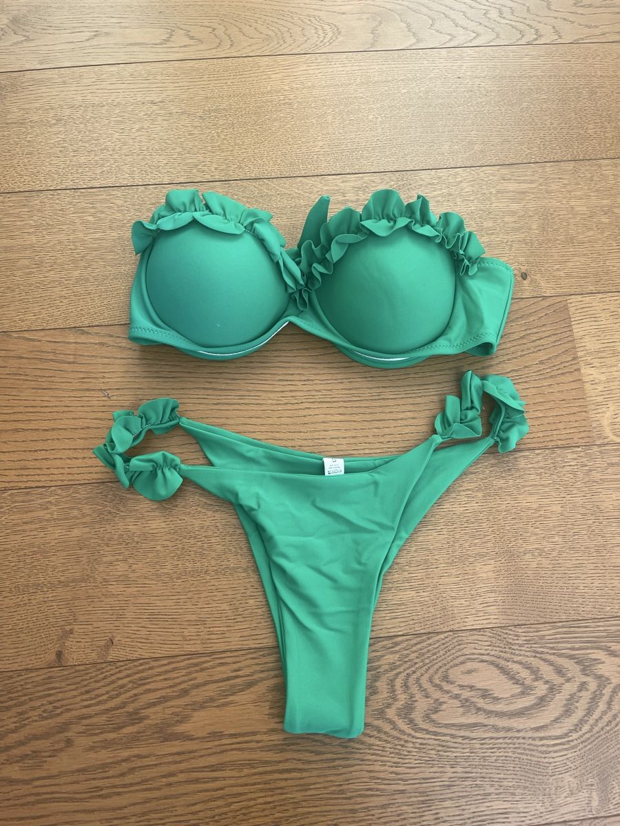 Badekleider & Bikinis: Bikini in Grün Gr S mit Rüschen – Neu (gemäss Beschreibung) aus Bassersdorf von Sandy456
