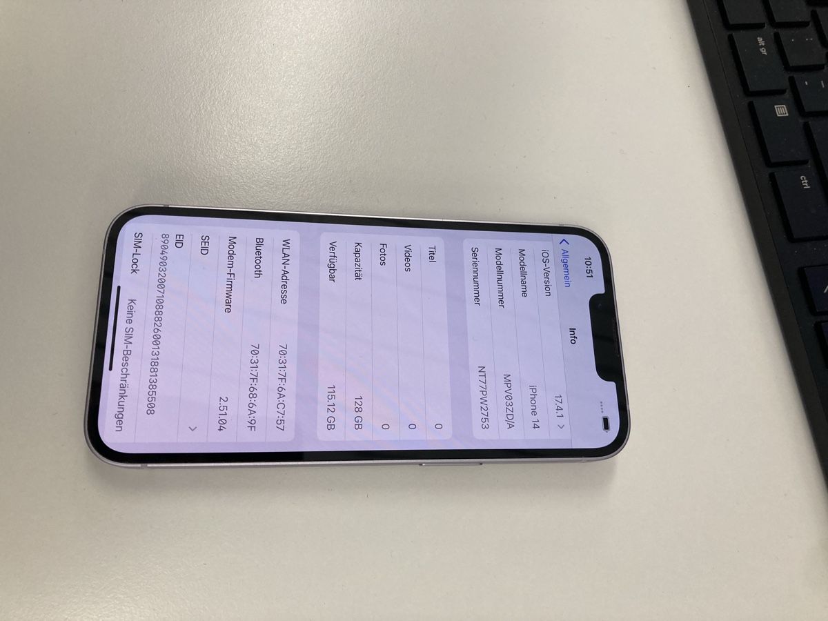 Apple Telefoni cellulari / Smartphones: iPhone 14 128 gb Violett  – Usato da Schaan venduto da meh_zd8z 3