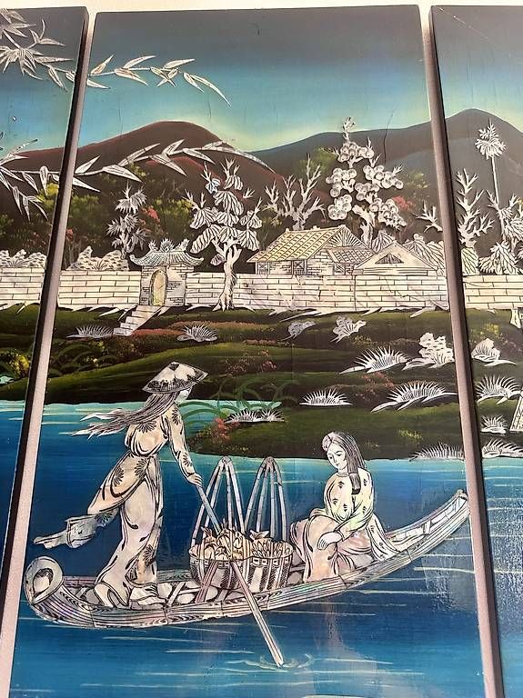 Dipinti: Tableau en nacre en 4 pièces – Usato da Prilly venduto da ray_9zx9 1