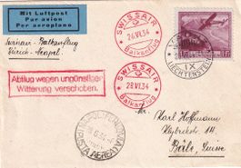 Swissair Balkanflug Mittelholzer Zürich - Neapel 1934, ab FL