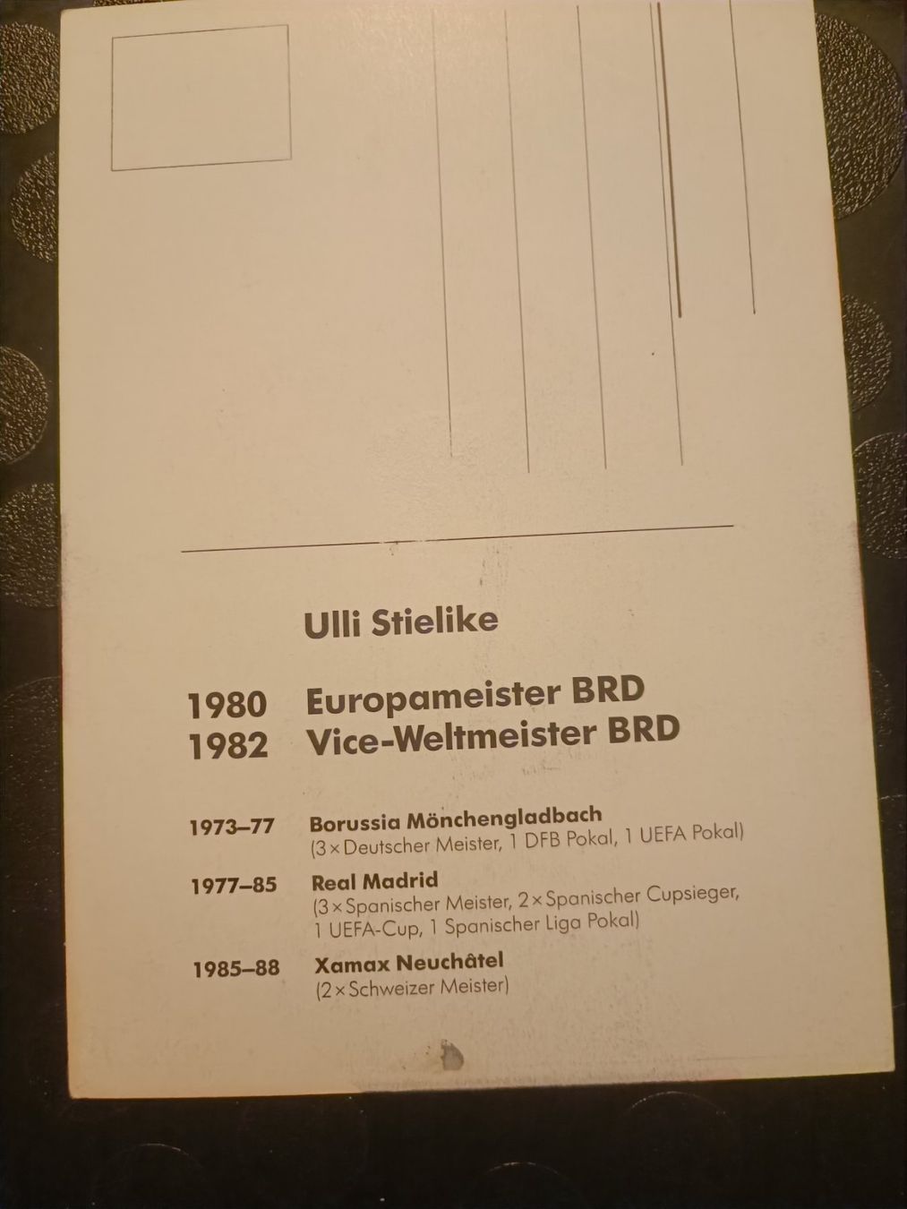 Autogramme: Uli Stlike - handsignierte alte Karte – Gebraucht aus Menziken von Artographs 1