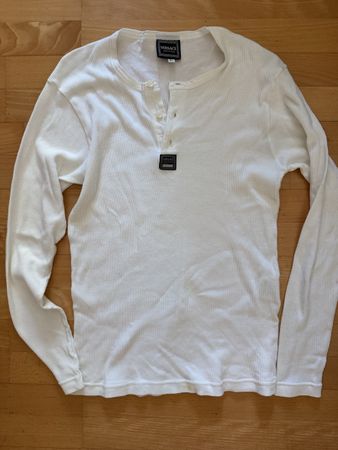 Vintage Versace Baumwolle Langarm Shirt & Piece Nummer Gr.L