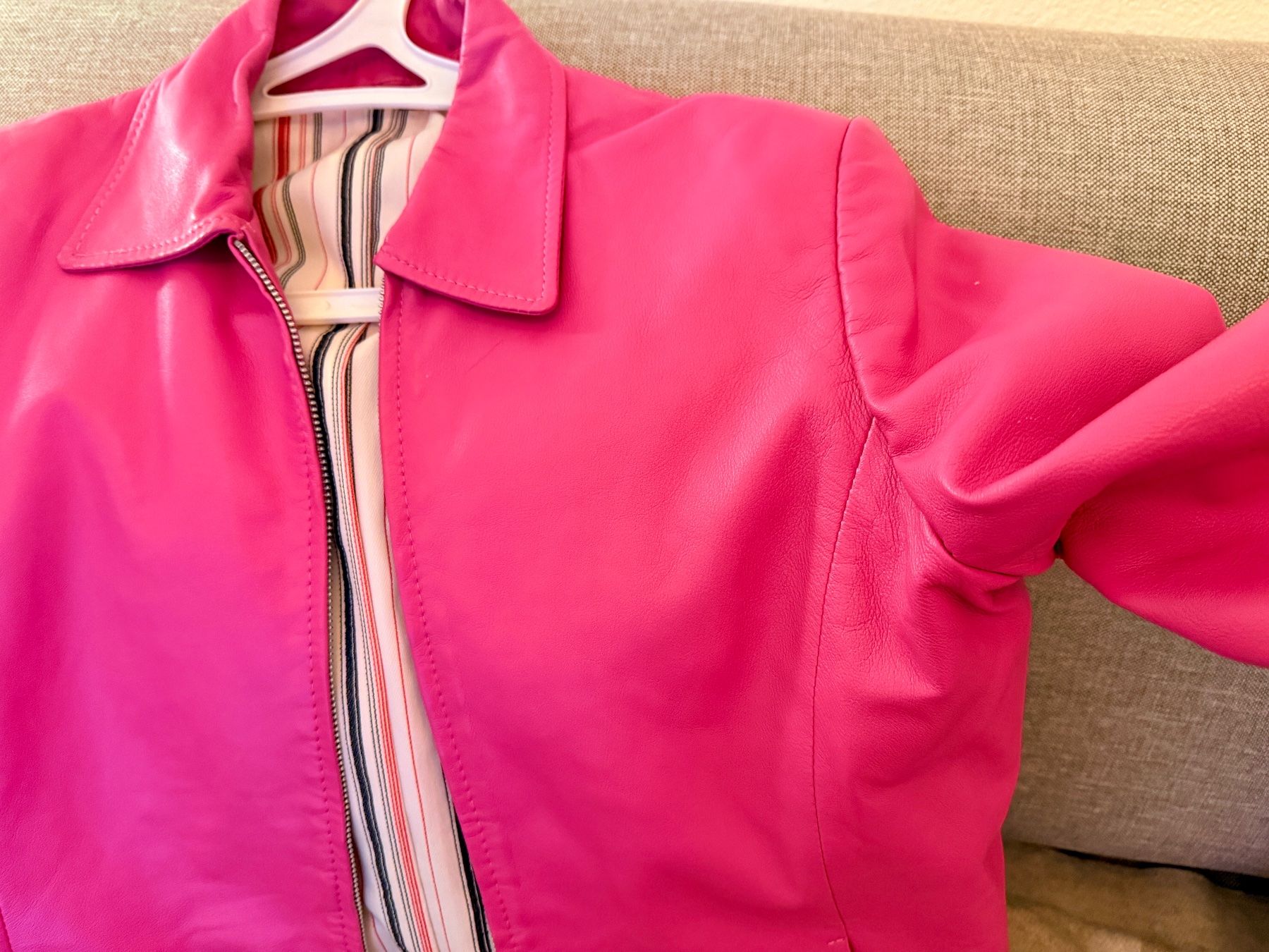 Jacken: Rosa Lederjacke – Gebraucht aus Genève von mar_g5r2 6