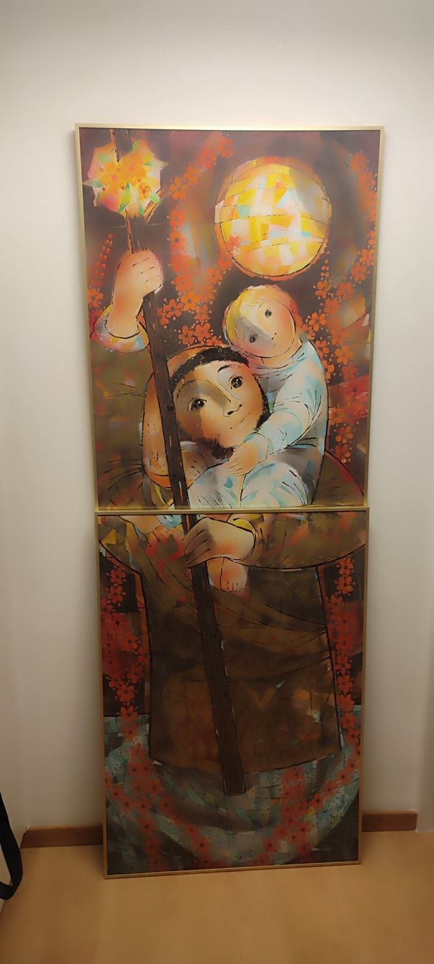 Foto & Immagini: Grossformatiges, gerahmtes Kunstwerk, Heiliger mit Kind, ... – Usato da Tagelswangen venduto da son_z88g