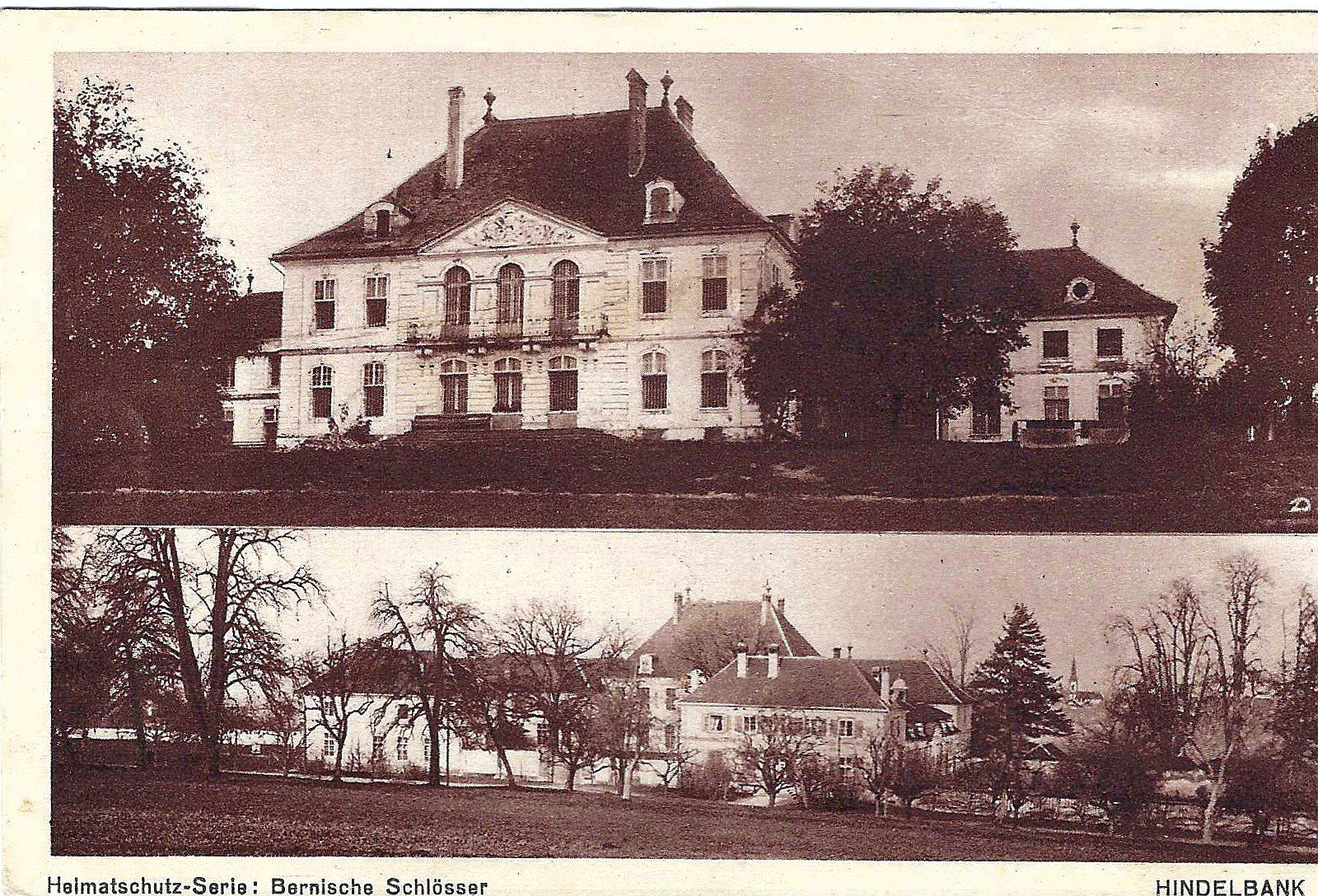 Cartoline postali: Bernische Schlösser: HINDELBANK – Usato da Buchs AG venduto da Baerfisch