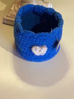 KÖRBCHEN-BLAU,HANDGEMACHT,EINZELSTÜCK