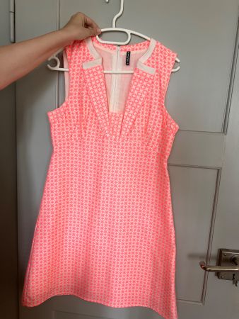 NAF NAF Kleid pink/weiss Grösse 38 neuwertig