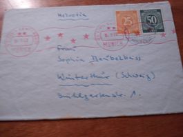Zensurbrief 1947, Deutsche Post, roter o US Civil Censorship