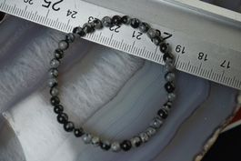 Schneeflocken Obsidian   Kinder  4mm    Armband