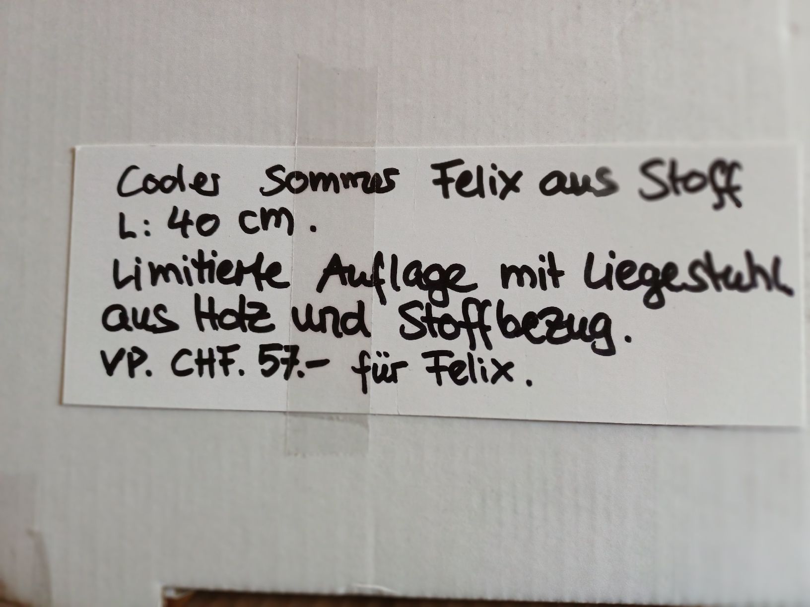 Statuette: Cooler Sommer-Felix aus Stoff – Nuovo (secondo la descrizione) da Gächliwil venduto da lesidees 8