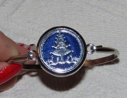 Bracelet diffuseur Vintage - Sapin Argenté et Bleu!