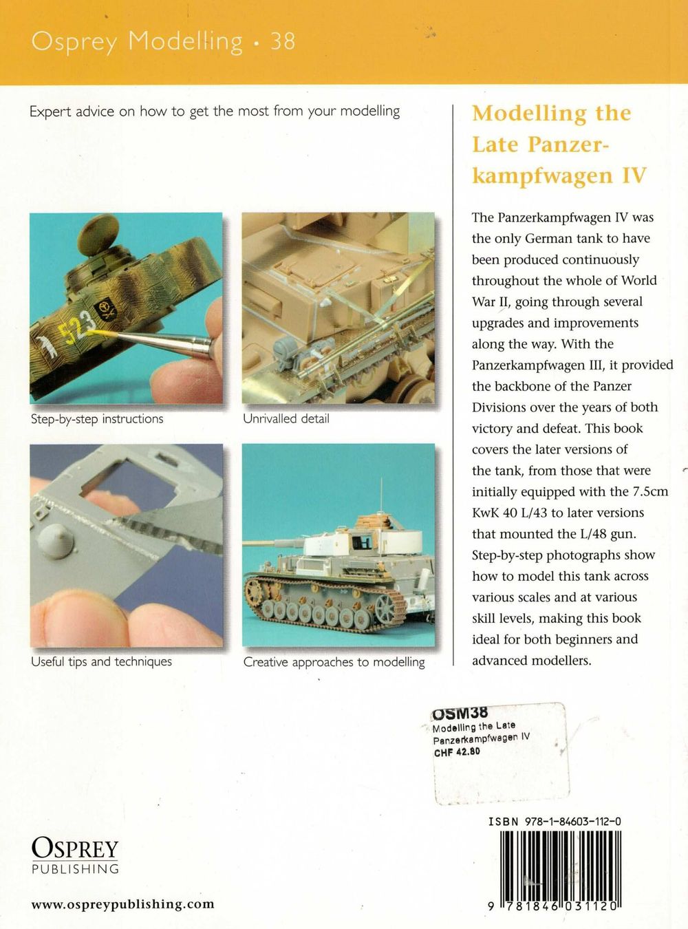 Libri: Osprey Nr.38 Modelling the Late Panzerkampfwagen IV – Usato da Basel venduto da Dogana 1