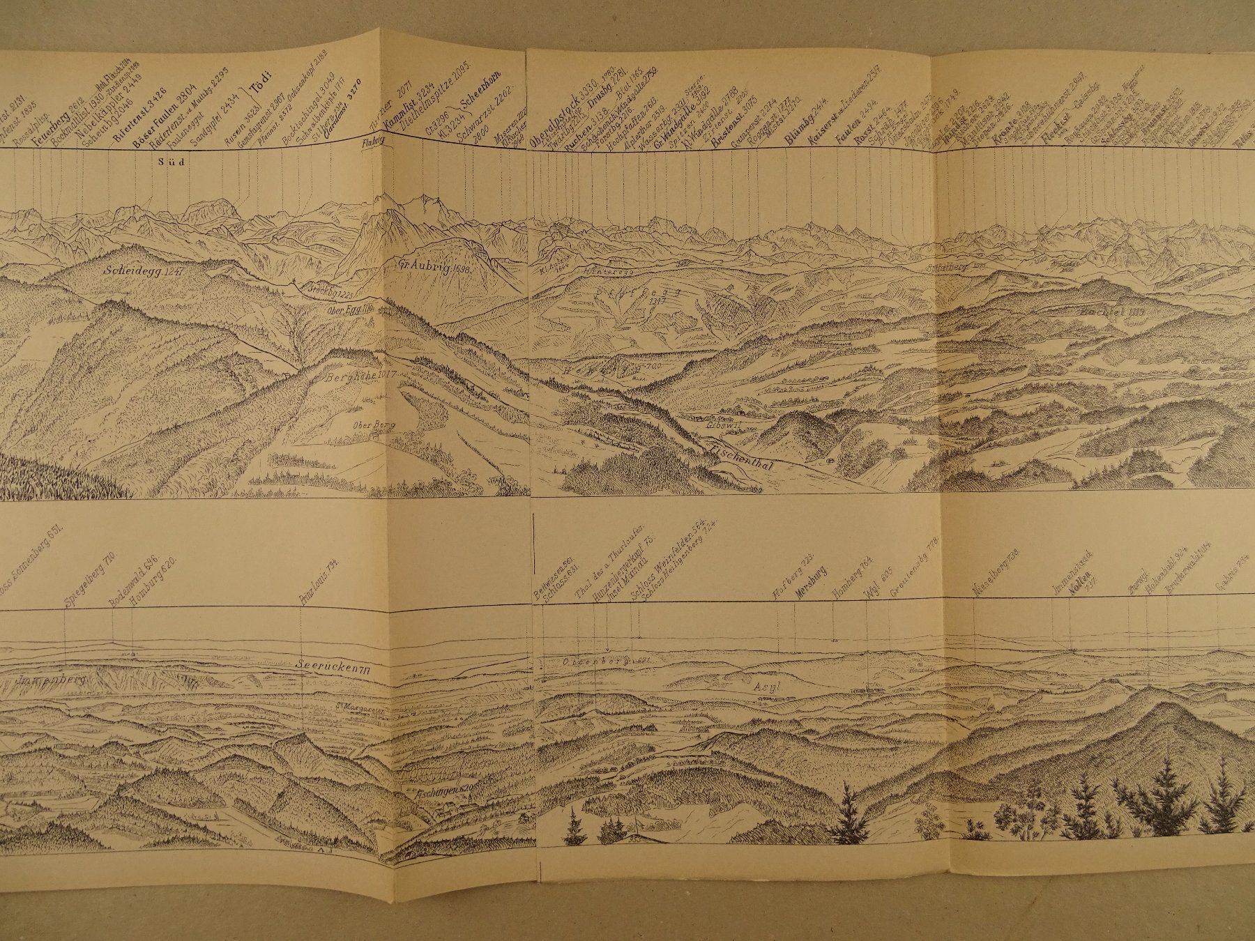 Cartine & Atlanti: PANORAMA VOM HÖRNLI 1896 – Usato da Grüningen venduto da Kartensammler 3