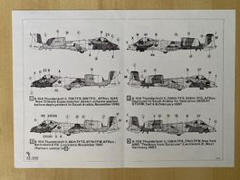 Decals 1/72 - A-10A Thunderbolt II, von Hi-Decal Line