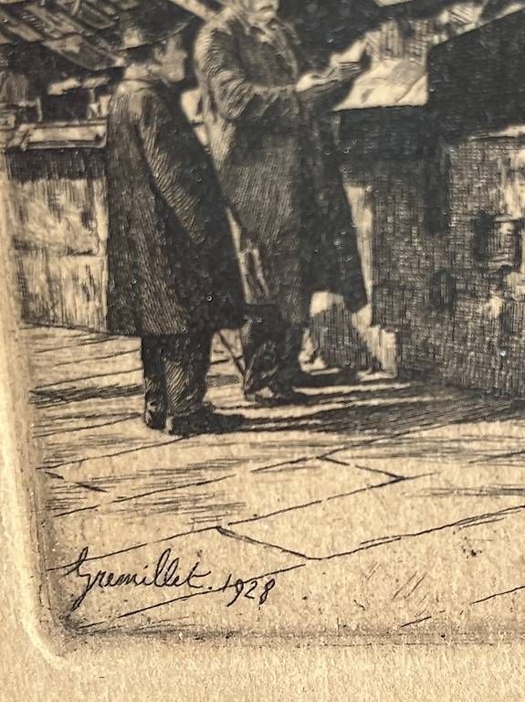 Incisioni: Gravure original Gremillet signée - 1928 – Usato da Enges venduto da Guarajuba01 1