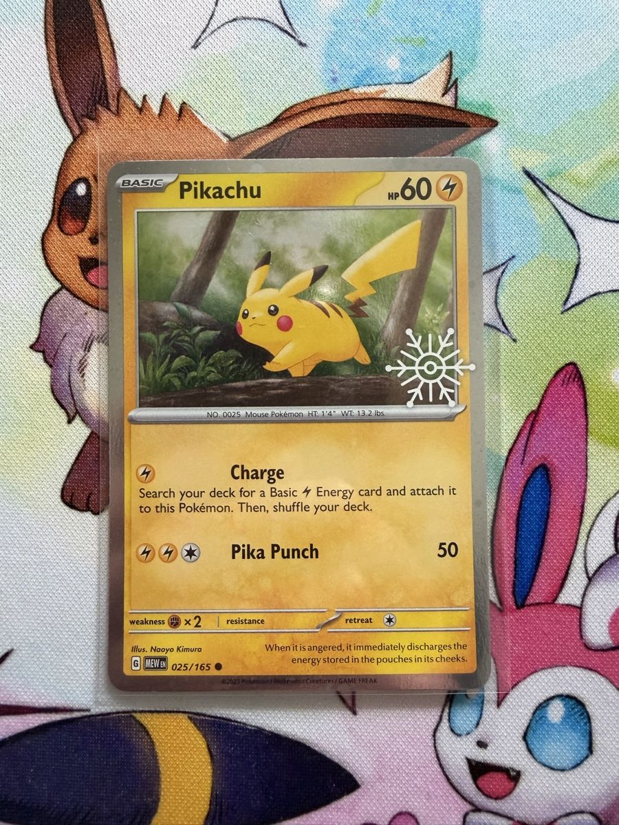 Pokémon Carte collezionabili: Pokemon Pikachu 025/165 MEW Snowflake – Usato da Grindelwald venduto da TSG-G-Town