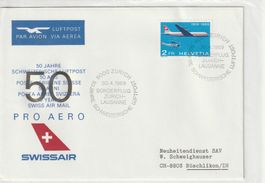 Flugpost- Zürich 1969