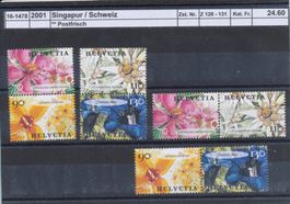 2001 Zusammendrucke "Gemeinschaft Schweiz / Singapur", **