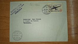 PA040 - Pro Aero no 40 sur lettre Zurich 20.9.1944