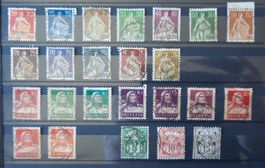 Timbres des années 1900. Les classiques d'Helvétie à Tell...